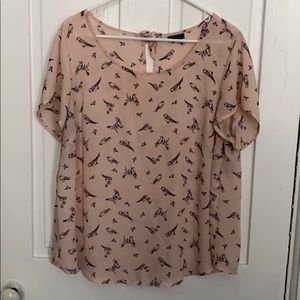 Bird print blouse